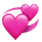 Revolving Hearts emoji on Apple